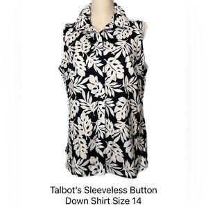 Talbot’s Wrinkle Resistant Sleeveless Blouse Women’s Plus size 14